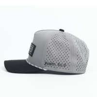 Gorra de Béisbol Personalizada de 5 Paneles con Logotipo Bordado, Impermeable, con Perforaciones Cortadas a Láser