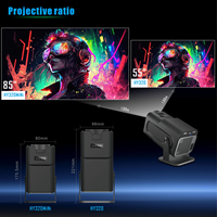Mini proyector inteligente HY320 tamaño 30-150 pulgadas 170 lúmenes ANSI con HDMI en Android 11 proyector doméstico