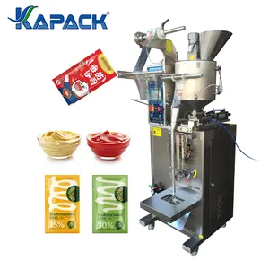 KAPACK Machine entièrement automatique pour l'emballage de sauce tomate sous quatre joints machine à remplir et sceller les sachets de ketchup et de mayonnaise