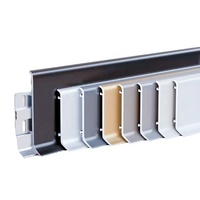 Profilé en aluminium pour plinthe lumineuse LED T5 à longueur personnalisée, installation en surface, pour décoration intérieure