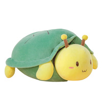Coussin en peluche portable en forme de coquille de tortue, coussin d'assistance au sommeil, couleur miel, coussin gilet Bestie à porter, rembourrage en coton PP