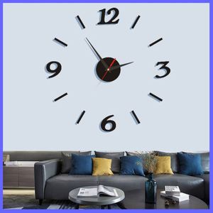 Wall Decorative Acrylic Digital <b>Clock</b> 3D Wall Sticker <b>Clock</b> Modern Quartz Watches for Living Room <b>Bedroom</b> - Product Image 2