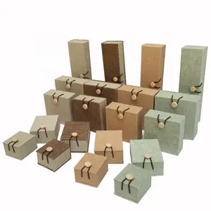 低MOQワントップカスタマイズ木製ジュエリーボックスペンダントネックレスジュエリーボックスパッケージ