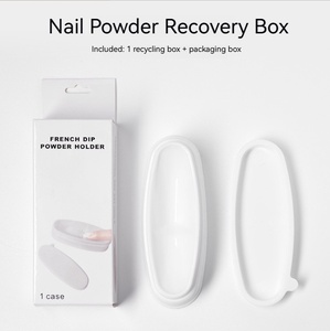 French Smile Line Powder Box <b>Nail</b> Edge Dipping Tray Manicure Tool for French <b>Nail</b> Art - Product Image 5