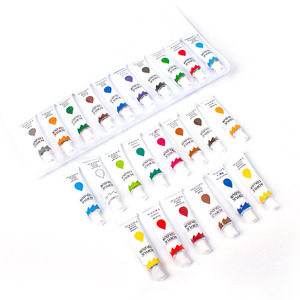 Pintura Acrílica Chiyuan 12 ml, 24 Colores para Estudiantes, Niños, Pintura Artística, Manualidades, Uso en Papel de Acuarela - Product Image 1