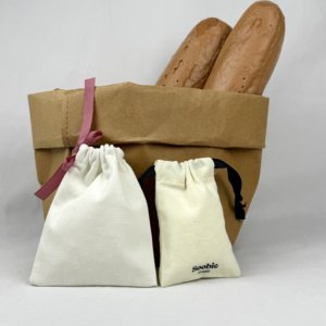 Organic Cotton Muslin <b>Drawstring</b> Dust Bags Custom Logo Recyclable Eco-friendly Durable <b>Pouch</b> Bag - Product Image 6
