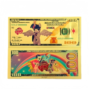 Penjualan Panas Uang Kertas Twilight Sparkle Amerika Uang Kertas Rainbow Dash Uang Kertas Anime untuk Koleksi - Product Image 2