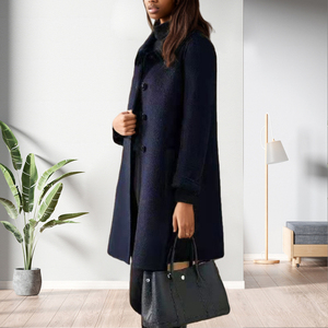 เสื้อคลุมคาร์ดิแกนแฟชั่นผู้หญิง แขนยาว สีพื้น ทรงเข้ารูป ขนาดกลาง สำหรับฤดูใบไม้ร่วงและฤดูหนาว - Product Image 3