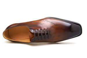 Nuove Eleganti <span class=keywords><strong>Scarpe</strong></span> Oxford Classiche Fatte a Mano in Pelle per Uomo, Vera Pelle Bovina Goffrata, <span class=keywords><strong>Scarpe</strong></span> Formali <span class=keywords><strong>da</strong></span> Cerimonia - Product Image 5