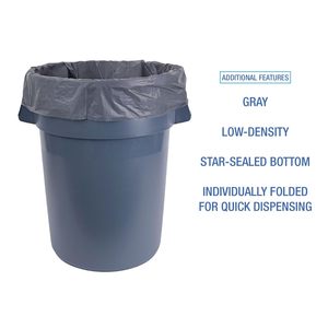 Bolsas Industriales para Basura Boardwalk de 60 Galones, 1.3 Mil, 38 x 58, Grises, 100 por Caja, Baja Densidad Lineal para Residuos Domésticos - Product Image 4