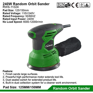 Lijadora rotativa de órbita aleatoria de energía eléctrica de 240W, lijadora <span class=keywords><strong>Orbital</strong></span> exacta con acabado de molienda de madera de velocidad <span class=keywords><strong>Variable</strong></span> - Product Image 2