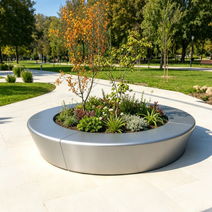 Banc de jardin décoratif intégré, résistant aux intempéries, pour jardin botanique et zoo - Product Image 6