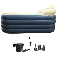 Baignoire gonflable pliable pour couple en PVC épais de grande taille, baignoire pour adultes