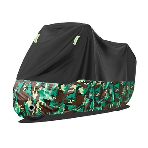 Cubierta de ciclomotor de poliéster impermeable resistente a los rayos UV Camuflaje negro Diseño de dos tonos Protección de cuatro estaciones 90% Protección UV - Product Image 4