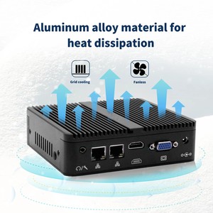 Hystou Celeron J4125 <span class=keywords><strong>Cpu</strong></span> Mini Pc Fanless Desktop <span class=keywords><strong>Computer</strong></span> 6usb 2lan 2com Ddr4 Ram M.2 Ssd Windows 10 Beschikbaar Us/Eu/Au Plug - Product Image 3
