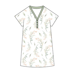 Hochwertige Damen-Pyjamas aus massivem Bambusstoff, kurzärmeliges Nachthemd, atmungsaktive Schlafanzüge, Loungewear, Damen-Pyjamas. - Product Image 1