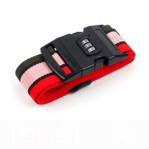 Sabuk bagasi perjalanan tali koper dapat diatur pelangi kode dengan kunci pengaman kunci aman tali sabuk 2m - Product Image 3