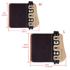 Accesorios para Arco Recurvo, Protector de Dedos para Arco Barebow, para Mano Derecha e Izquierda, Cuero Cordovan + Placa de Latón, Protectores de Dedos para Tiro con Arco - Product Image 6