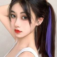 Accesorios de extensión de cabello Peluca de punto púrpura - Product Image 1