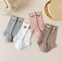 Chaussettes pour enfants en jacquard intégral, légères, élastiques, confortables, pour un usage quotidien, pour bébé et tout-petit