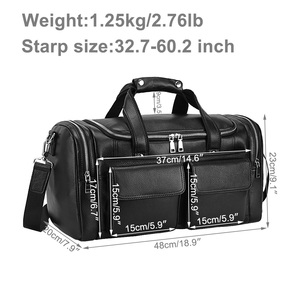 Tiding 2019 nueva llegada <span class=keywords><strong>de</strong></span> grano completo <span class=keywords><strong>de</strong></span> cuero negro Bolsa bolsa <span class=keywords><strong>de</strong></span> viaje <span class=keywords><strong>de</strong></span> <span class=keywords><strong>fin</strong></span> <span class=keywords><strong>de</strong></span> <span class=keywords><strong>semana</strong></span> para hombre - Product Image 4
