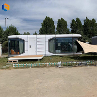 Maison capsule spatiale de luxe Volferda V9, 2 chambres, villa préfabriquée mobile en acier pour hôtel et complexe hôtelier