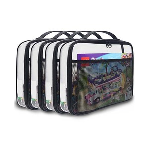 Grand jeux de société Puzzles Toy Legos Toy Packing Pouch Sacs Rectangle noir Mesh Storage Zipper Bag - Product Image 1