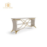 Meuble de style nordique classique moderne, vitrine en verre blanc italien à 1 porte pour salon, villa, hôtel