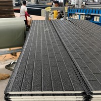Panneau sandwich moderne en polyuréthane PU isolant thermiquement, panneau décoratif en métal sculpté pour les murs intérieurs des villas