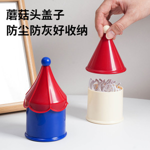 <b>Creative</b> Dental Floss And Toothpick Box Round Multifunctional Cotton Swab Storage With Lid Dustproof Organizer Home <b>Gift</b> - Product Image 4