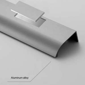 Zwart gouden aluminium meubelgreep |   Minimalistische ronde knop voor kledingkast, kast, lade - Product Image 3