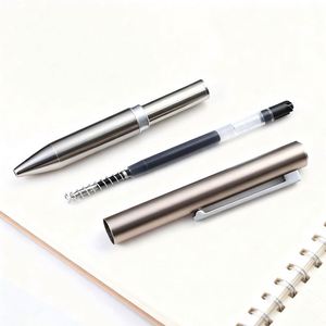 Personalized High End Black White Custom Logo Gift Metal Business Ball <b>Pens</b> Writing Smoothly Metallic Texture Gel <b>Pen</b> - Product Image 3