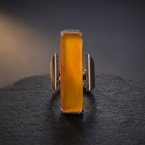 Direct Manufacturing Price <b>Men's</b> Classic Style 925 Sterling Silver <b>Black</b> Rhodium Plated Chalcedony Gemstone <b>Ring</b> Wedding Party - Product Image 3