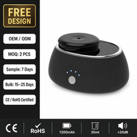 Diffuseur de parfum solaire USB double charge pour voiture et maison, 30 ml, 4 niveaux, 12 h d'autonomie, sans eau, portable, désodorisant, OEM, plastique noir, 30 m³