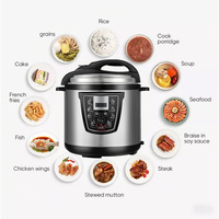 Cuisinière à pression multifonctionnelle commerciale 10L 1300W en acier inoxydable avec cuve intérieure en aluminium