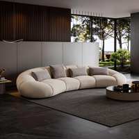 Canapé d'angle modulaire en tissu souple de luxe moderne en forme de I pour salon