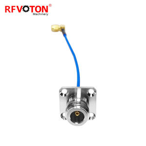 N dişi flanş dağı <span class=keywords><strong>SMA</strong></span> erkek dik açı konektörü RG402 SS402 için 0.141 ''yarı esnek <span class=keywords><strong>RF</strong></span> kablosu anten uzatma - Product Image 5