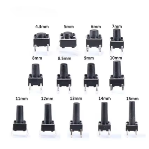 20 cái/lốc Tactile chuyển đổi tạm thời Tactile tact đẩy nút chuyển đổi 6x6x4.3/5/5.5/6/7/8/9/10/11mm mini Micro chuyển đổi 6x6mm - Product Image 5