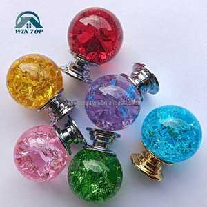 Win Top Colorful Cabinet <strong>Knobs</strong> Round Glass Bubbles <strong>Knobs</strong> Smooth Drawer Pulls Handle <strong>for</strong> Home Cabinet Drawer <strong>Dresser</strong> - Product Image 2