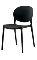 Chaise de salle à manger empilable en plastique moderne et contemporaine, chaises empilables pour salles d'attente, chaises ergonomiques pour hall d'entrée avec dossier incurvé