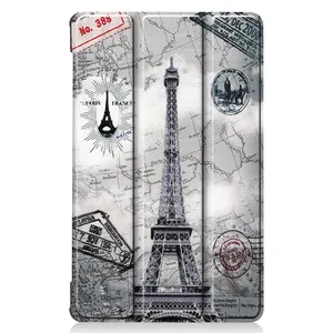 Magnetic Shell for M8 3rd cases Luxury Cartoon Painting Leather Case for Lenovo Tab M8 3rd Gen 8 2021 TB-8506F Cover