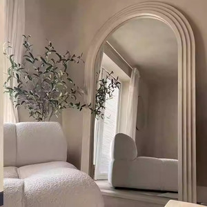 Vintage Art <strong>Deco</strong> Style Full-Length Floor Standing <strong>Mirror</strong> with Wood Frame and Glass | Decorative for Bedroom/Living Room &amp; Hotels - Product Image 1