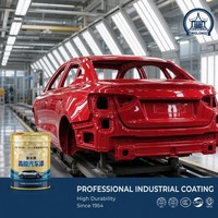 Peinture automobile acrylique hydroxylée Wolong 2K50 Rouge, finition brillante, couleur stable, séchage rapide en 0,5h pour voitures particulières