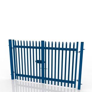 Kit de portail de sécurité à double palisade de 2,0 m de haut, clôture en palisade, section W, haute sécurité, revêtement en poudre, clôture en palisade métallique - Product Image 4