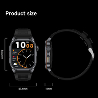 Montre connectée DS8, écran IPS 1,95 pouces 320x386, GPS, appels sans fil, IP67, robuste, alliage de zinc, lampe de poche, 32 Go, OEM, stock disponible en gros