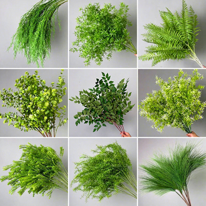 Décoration florale réaliste en <span class=keywords><strong>plantes</strong></span> vertes artificielles de couleur vert sauge, style forêt rustique, pour cérémonie de mariage - Product Image 2