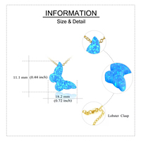Bijoux de mode Chaîne plaquée or en argent sterling 925 Collier à breloques papillon opale bleue