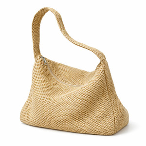 Bolso de Hombro Minimalista, Holgado, de Gran Capacidad, Hecho a Mano, Tejido de Rafia, para Vacaciones de Verano en la Playa, para Mujer - Product Image 3