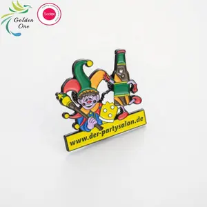 Wholesale Custom Logo Soft Enamel Offset Print Brooch Letter Carnival Metal Zinc Alloy Lapel Pin