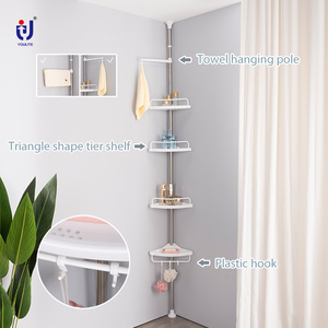 Popular Bathroom <strong>Corner</strong> <strong>Wall</strong> Mounted 4 Tier Tower <strong>Shelves</strong> - Product Image 3